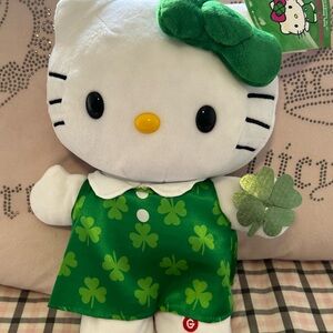 St. Patrick’s Day Hello Kitty Plush, 15 inches, like new.